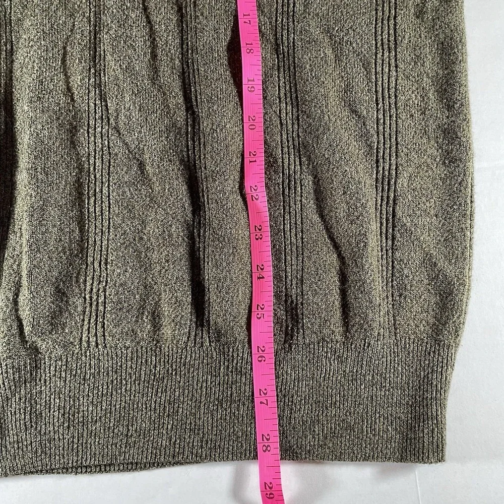 VTG Geoffrey Beene Mens Long‎ Sleeve Acrylic Knit V-Neck Sweater Size XXL Olive